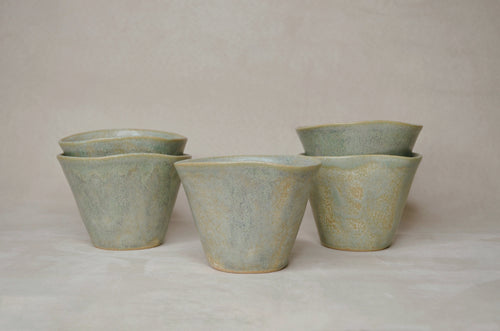 Tasse tulipe vert thé.