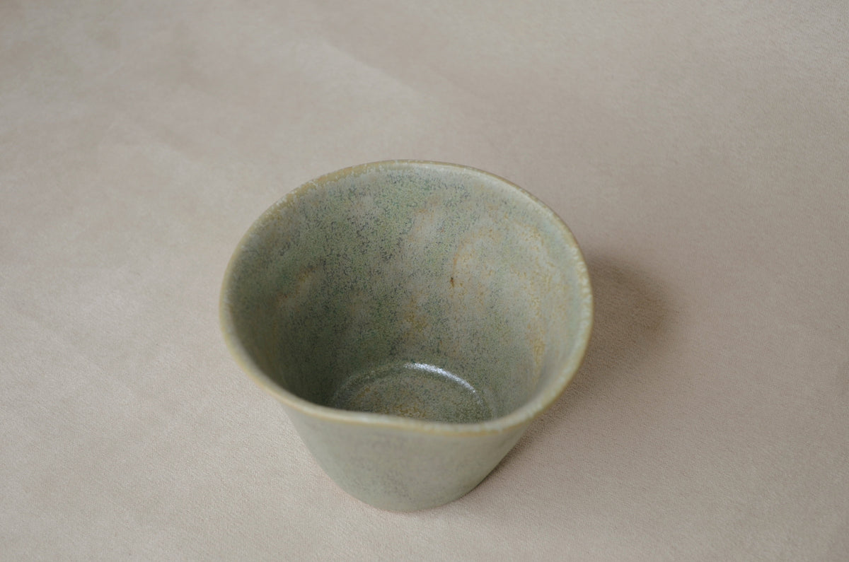 Tasse tulipe vert thé.