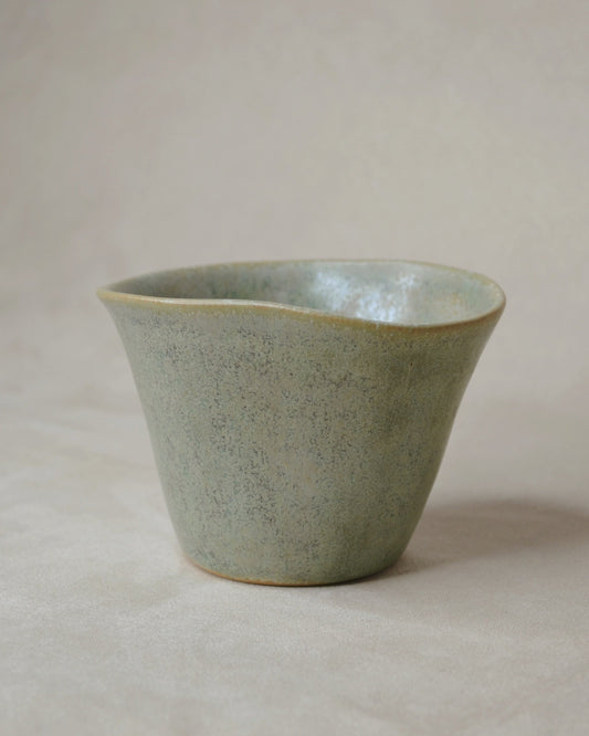 Tasse tulipe vert thé.