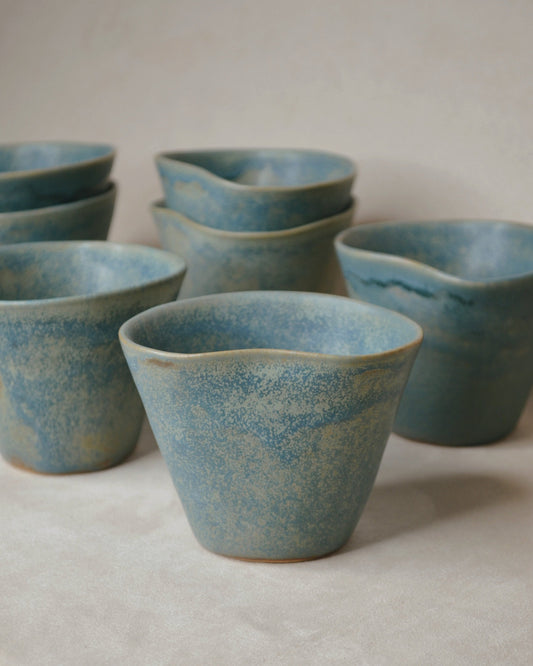 Tasse tulipe bleu océan.
