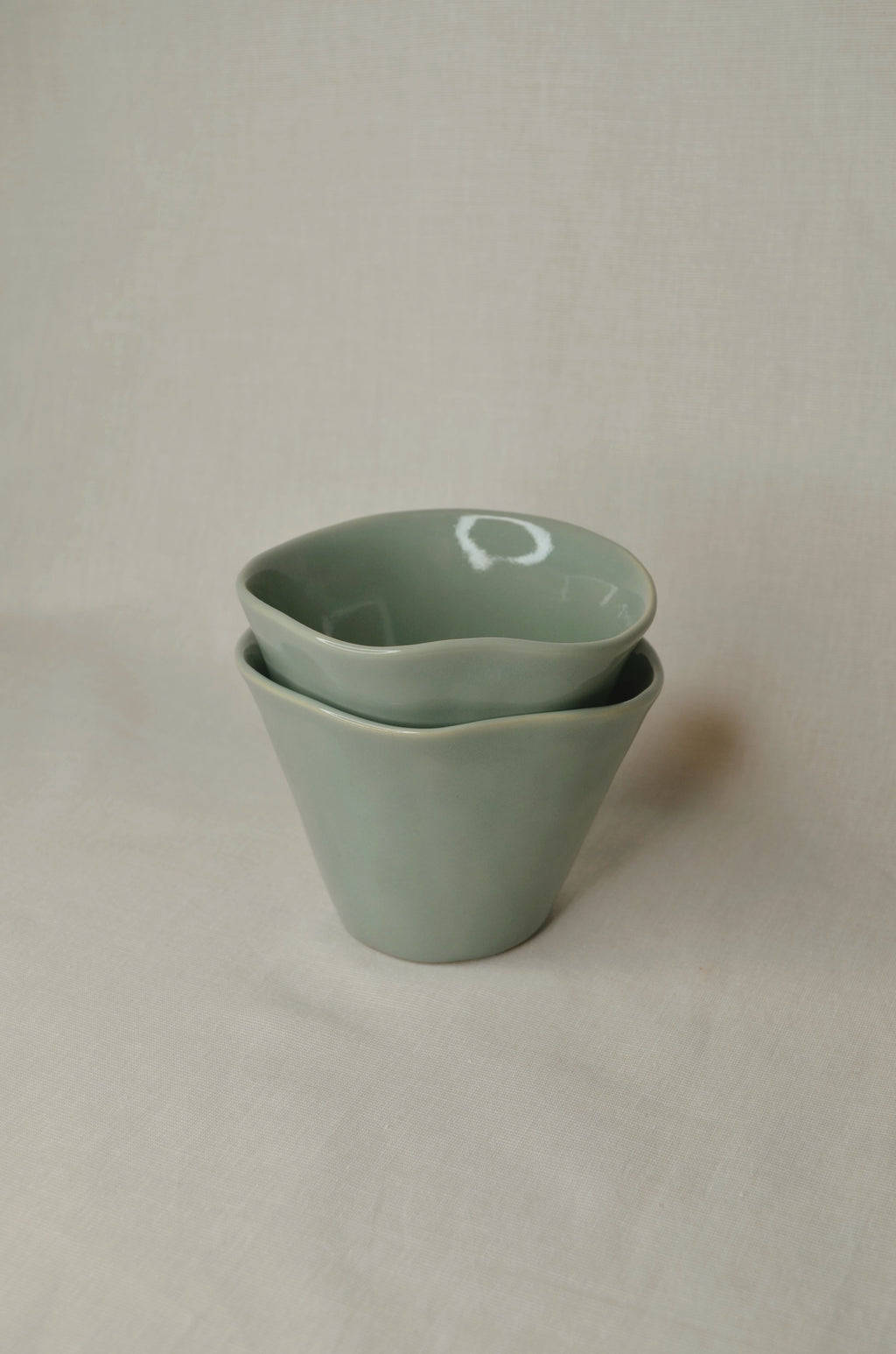 Tasse tulipe turquoise pâle.