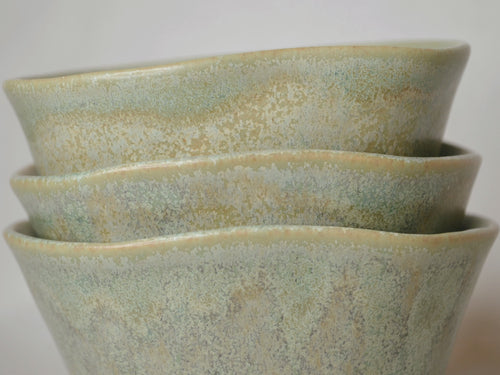 Tasse tulipe vert thé.
