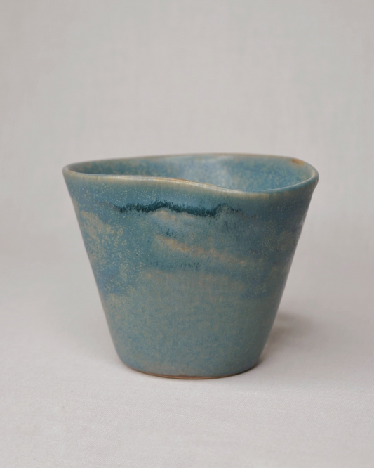 Tasse tulipe bleu océan.