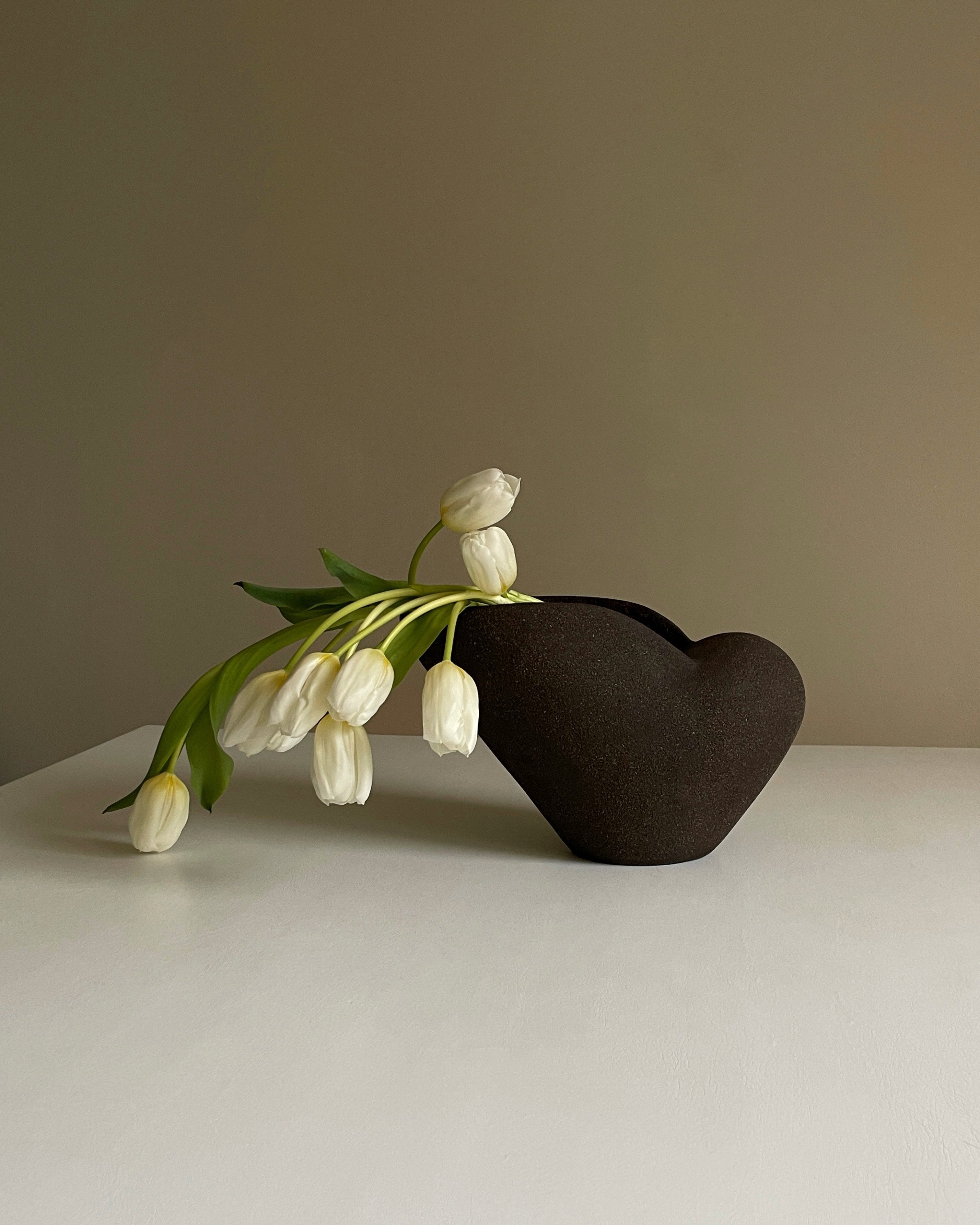 Vase nautile noir.