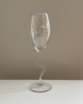 Verres ondulés champagne.