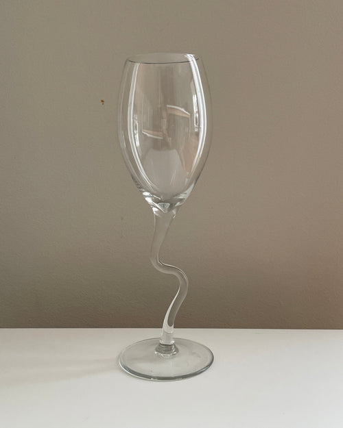 Verres ondulés champagne.