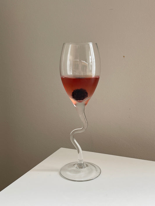 Verres ondulés champagne.