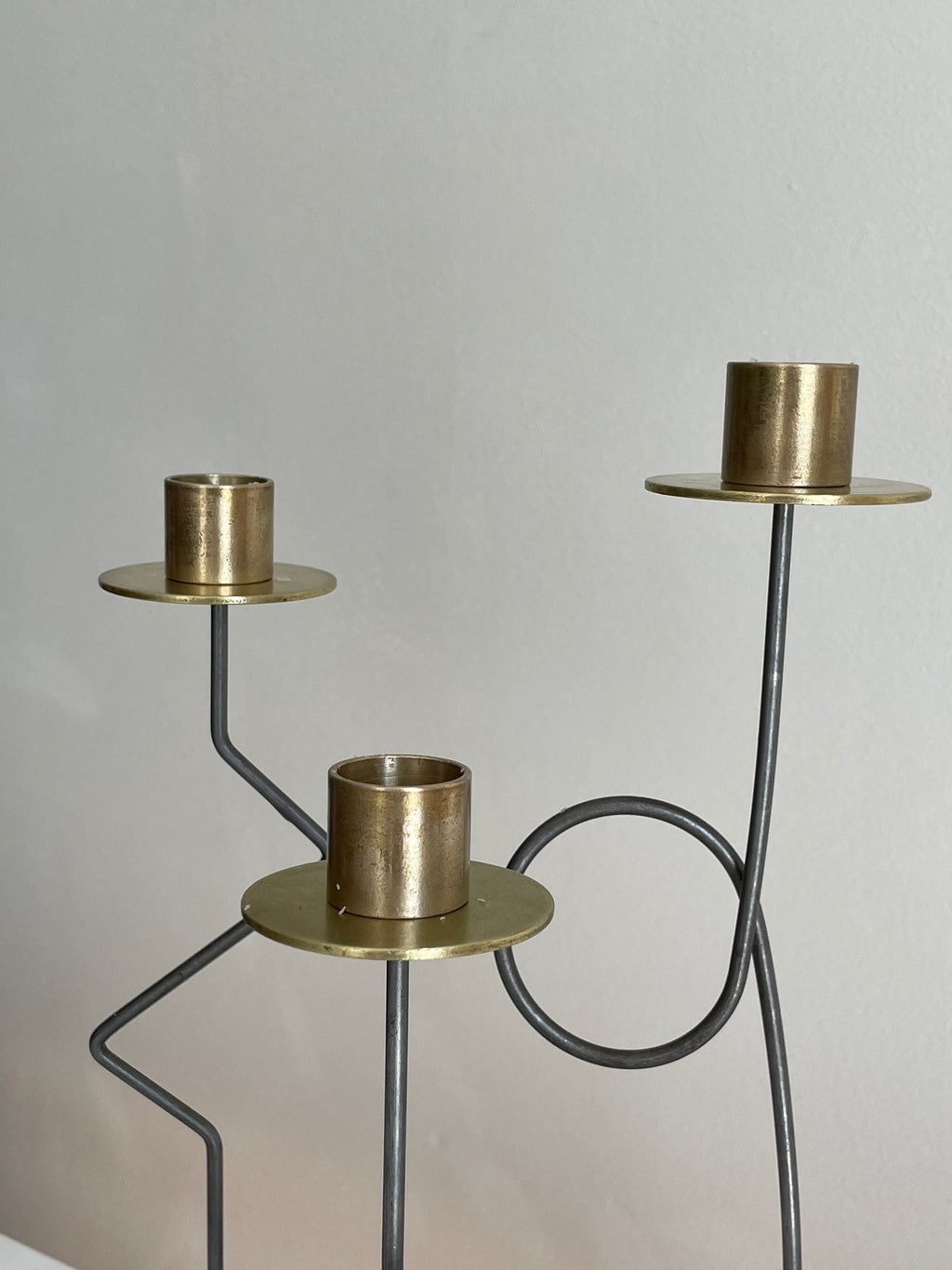 Trio de bougeoirs vintage.