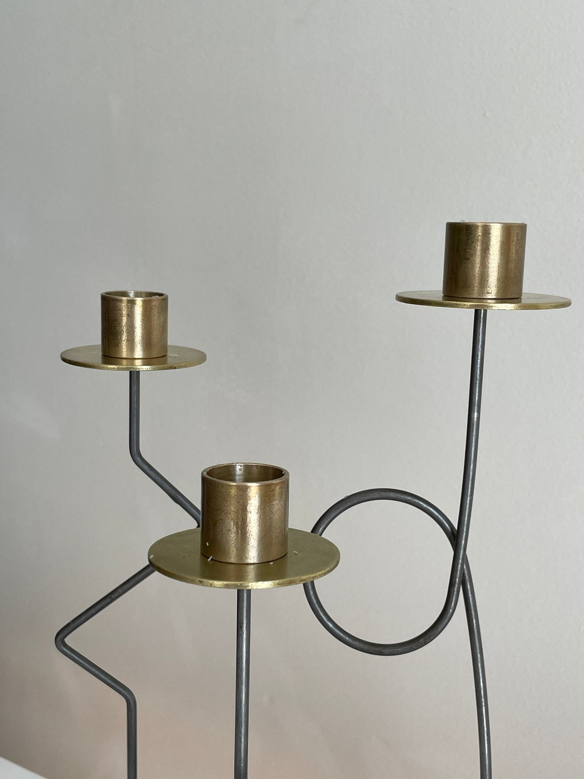 Trio de bougeoirs vintage.