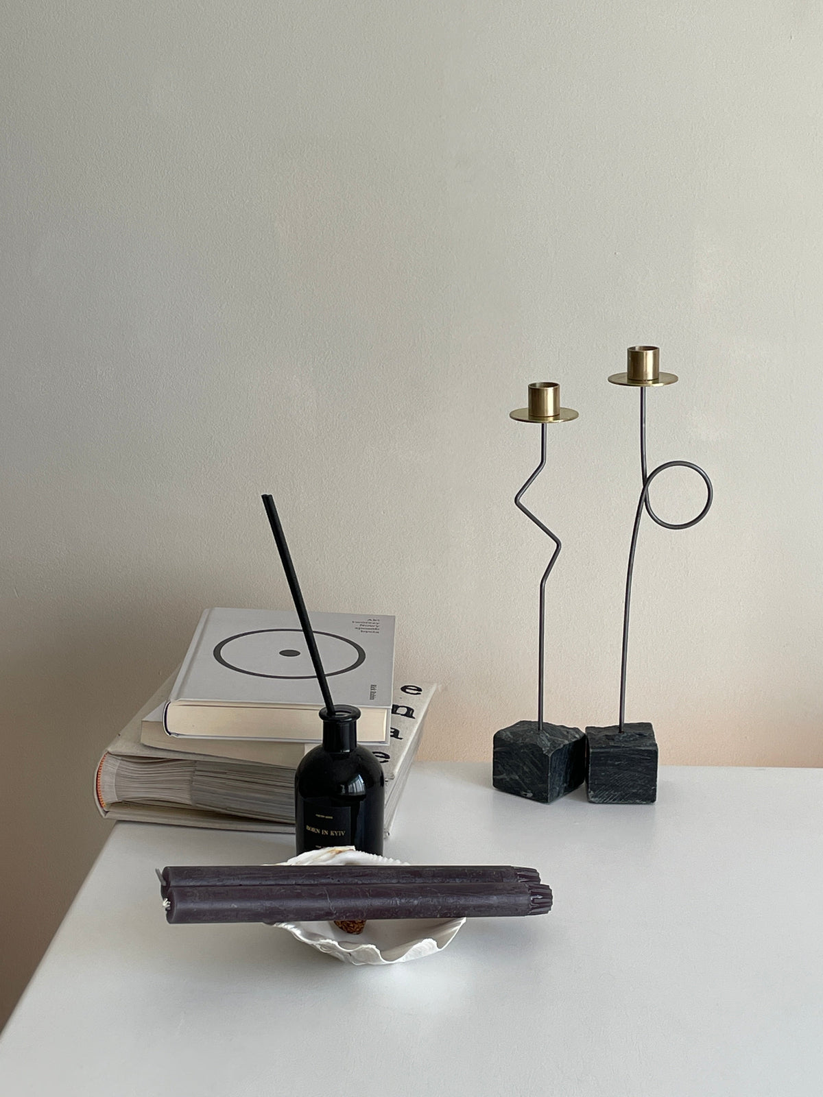 Trio de bougeoirs vintage.